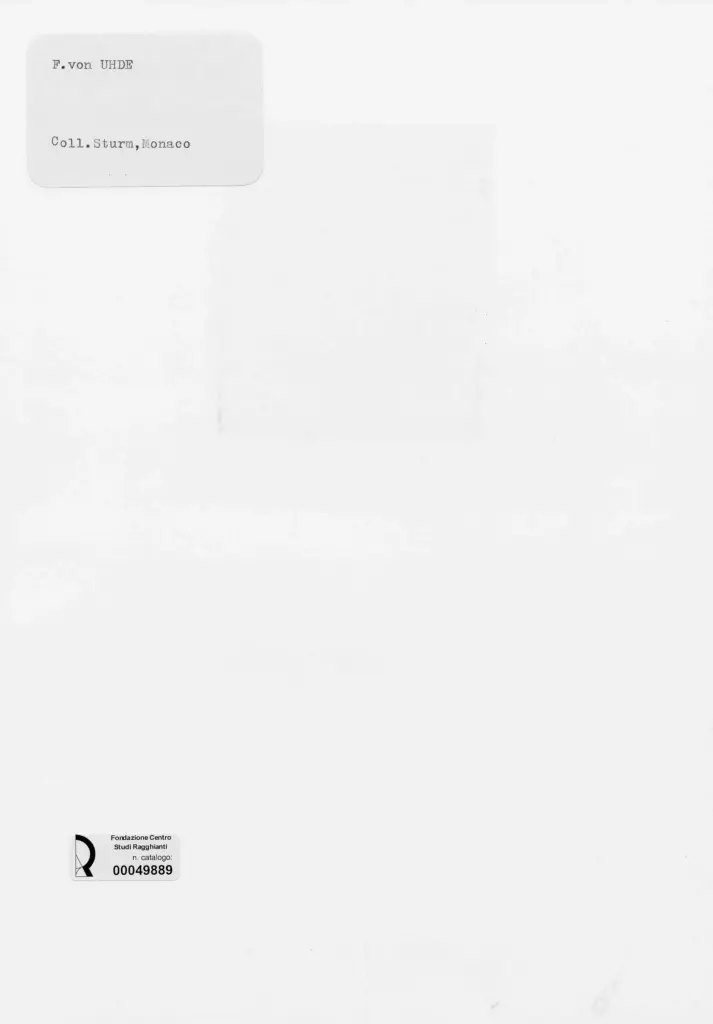 Anonimo , von Uhde, Fritz - sec. XIX - Ritratto di donna , retro