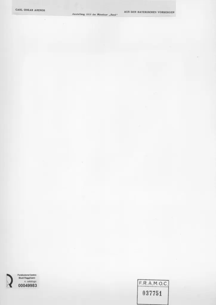 Anonimo , Arends, Carl Oskar - sec. XIX/ XX - Aus den bayerischen vorbergen , retro