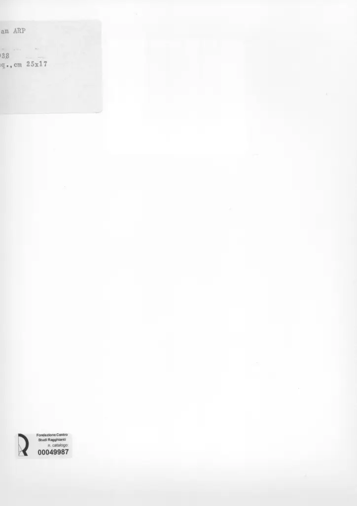 Anonimo , Arp, Jean - sec. XX - Composizione astratta , retro