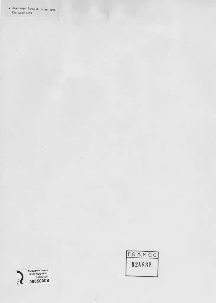 Anonimo , Arp, Jean - sec. XX - , retro