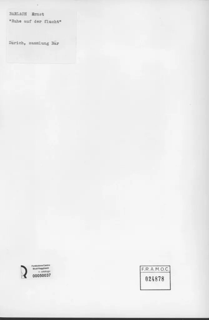 Anonimo , Barlach, Ernst - sec. XX - Ruhe auf der flucht , retro