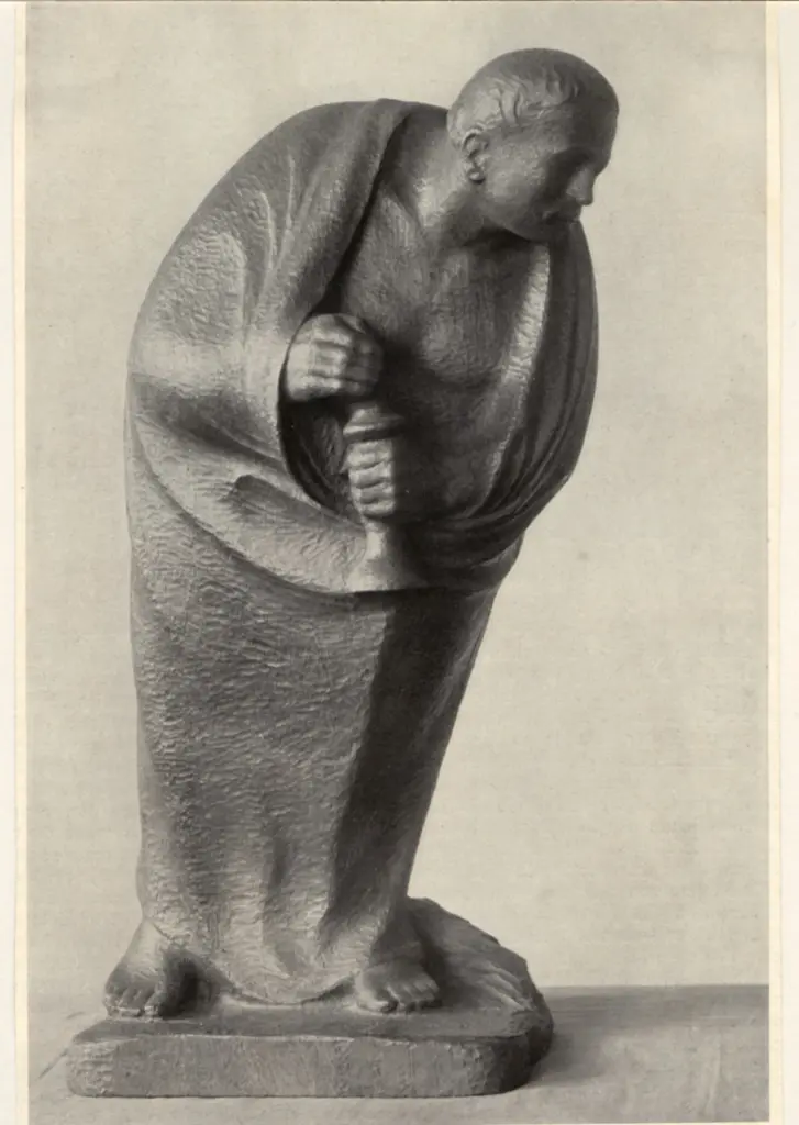 Barlach, Ernst , Holzfigur: Der einsame