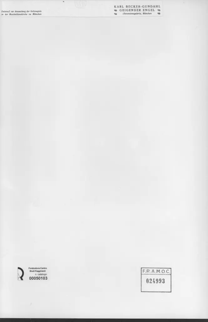 Anonimo , Becker - Gundahl, Karl - sec. XX - Geigender engel , retro