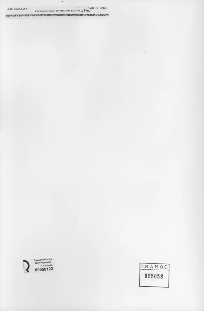 Anonimo , Beckmann, Max - sec. XX - Dame in grau , retro
