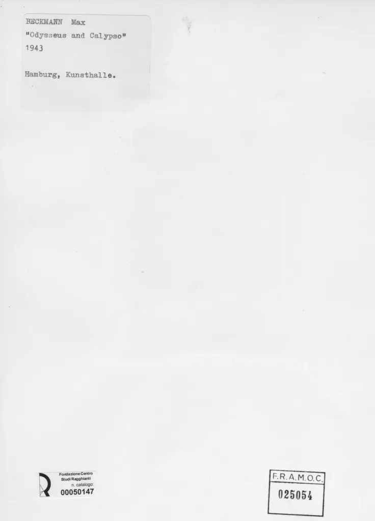 Anonimo , Beckmann, Max sec. XX , retro