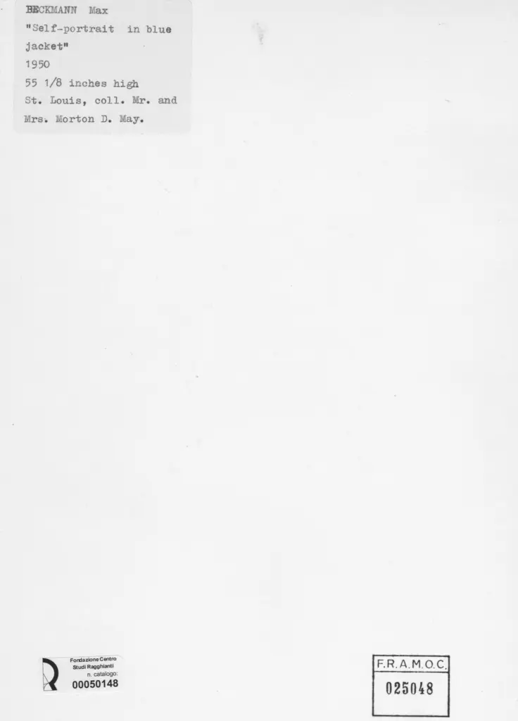 Anonimo , Beckmann, Max - sec. XX - Self portrait in blue jacket , retro