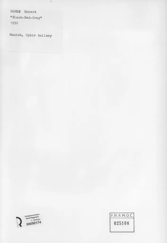 Anonimo , Berke, Hubert - sec. XX - Black - red - gray , retro