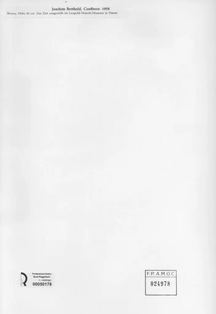 Anonimo , Berthold, Joachim - sec. XX , retro