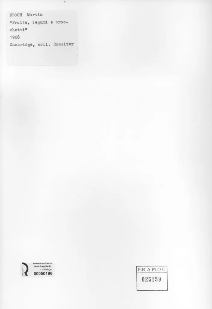 Anonimo , Bloch, Martin - sec. XX , retro