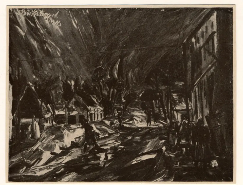 Anonimo , B&ouml;ckstiegel, Peter August - sec. XX - Paesaggio invernale , fronte