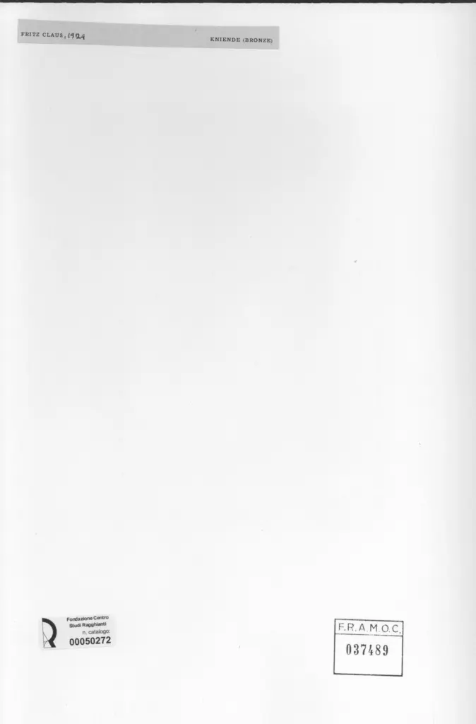 Anonimo , Claus, Fritz - sec. XX - Kniende , retro