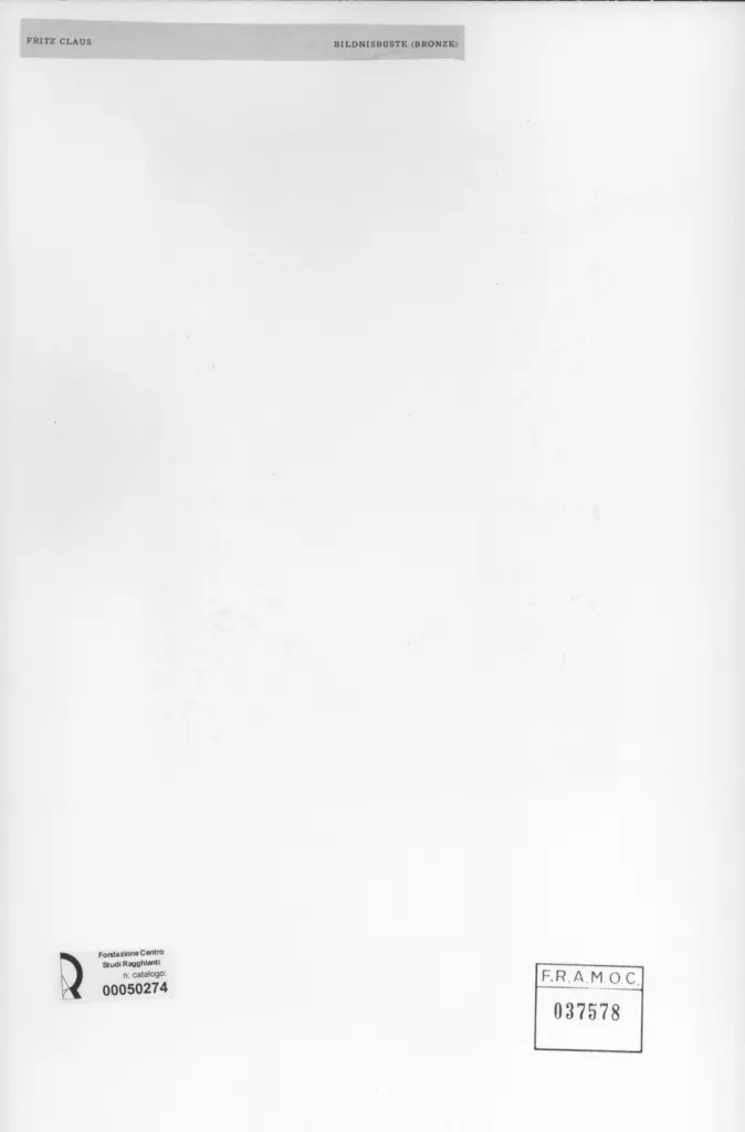 Anonimo , Claus, Fritz - sec. XX - Bildnisbuste , retro