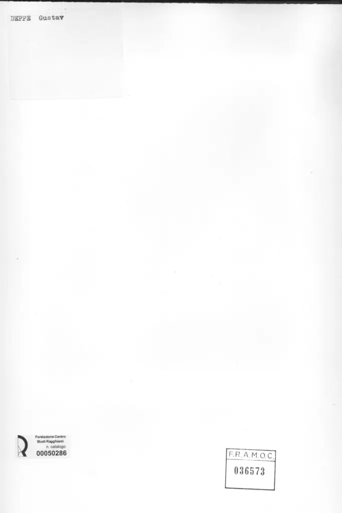 Anonimo , Deppe, Gustav - sec. XX - Composizione astratta , retro