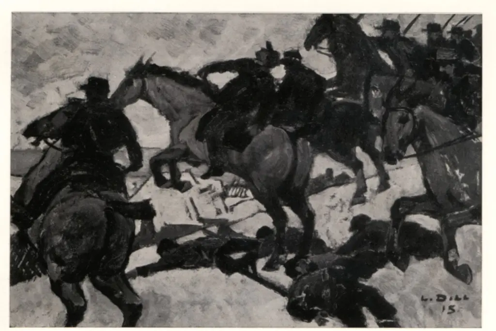 Anonimo , Dill, Ludwig - sec. XX - Reiterangriff , fronte