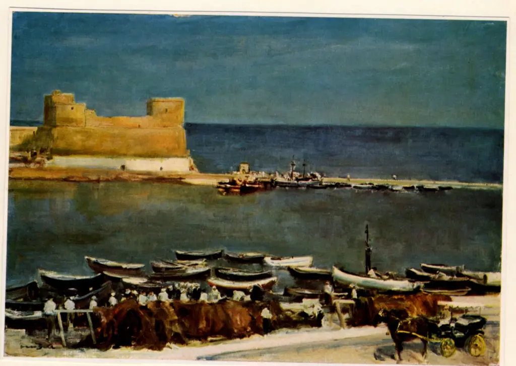 Dill, Otto , Der Hafen von Bari -