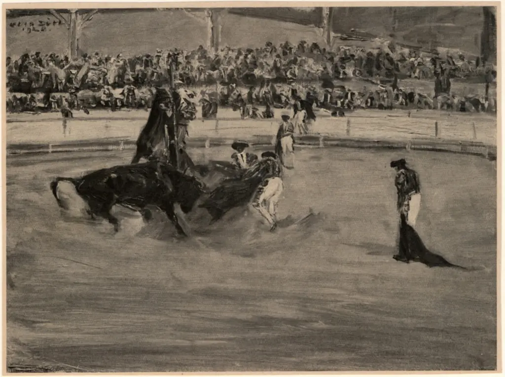 Anonimo , Dill, Otto - sec. XX - Stierkampf , fronte