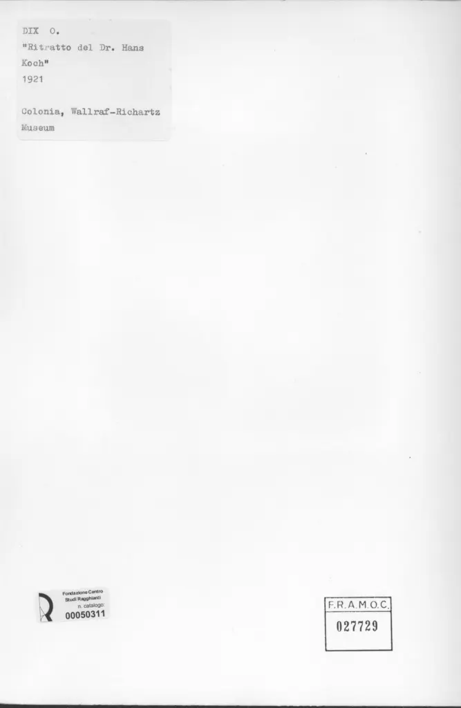 Anonimo , Dix, Otto - sec. XX , retro