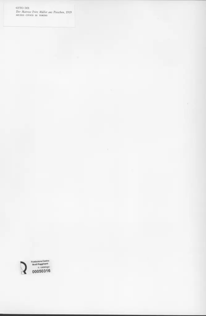 Anonimo , Dix, Otto - sec. XX - Der Matrose Fritz M&uuml;ller aus Pueschen , retro