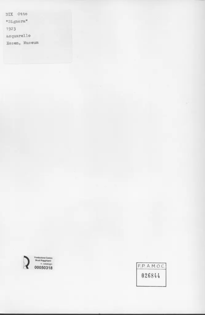 Anonimo , Dix, Otto - sec. XX , retro