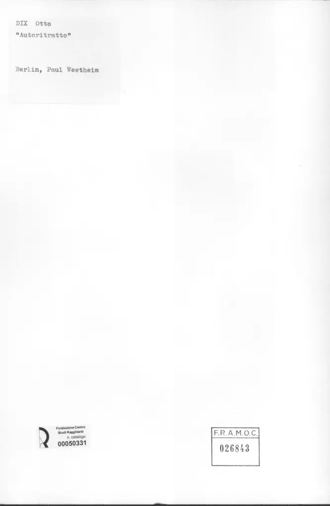 Anonimo , Dix, Otto , retro