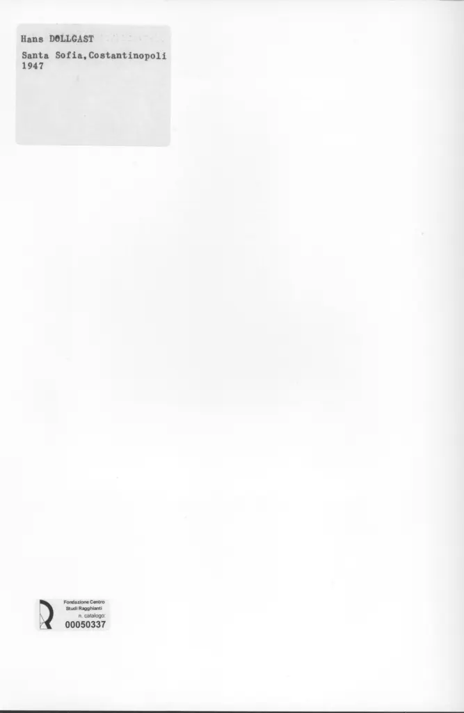 Anonimo , Dollgast, Hans - sec. XX - Santa Sofia a Costantinopoli , retro