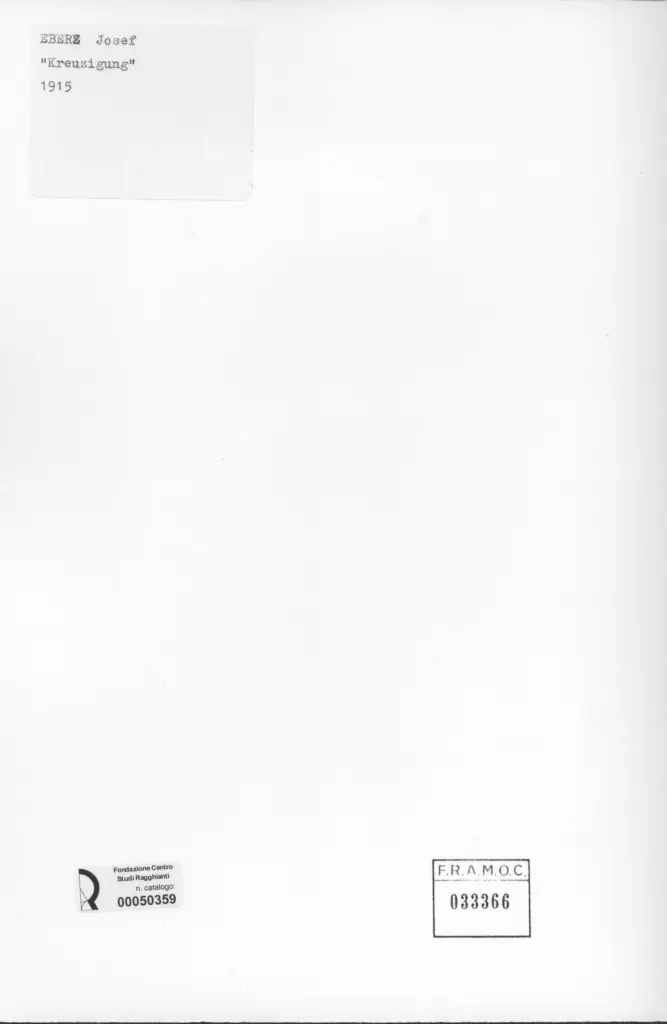 Anonimo , Eberz, Josef - sec. XX - Kreuzigung , retro