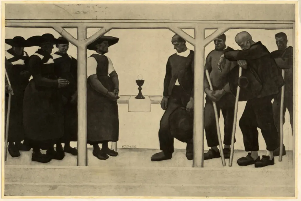 Egger - Lienz, Albin , Am tische des herrn -