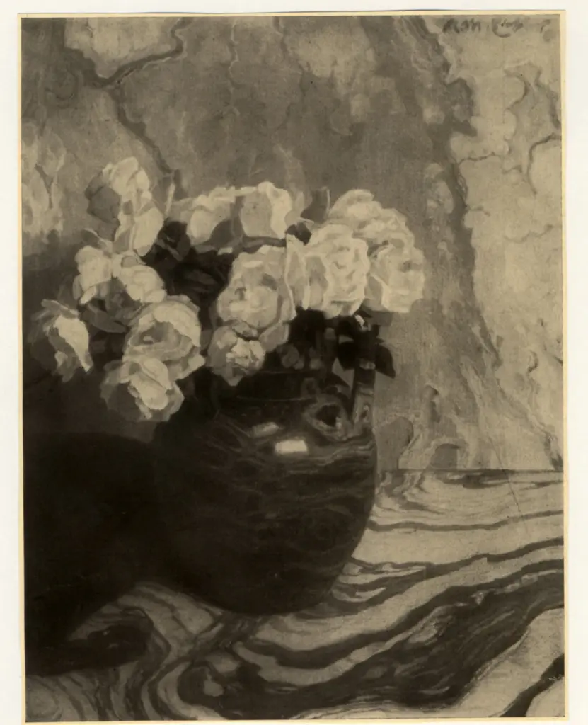 Eichler, Reinhold Max , Rosen auf marmor -