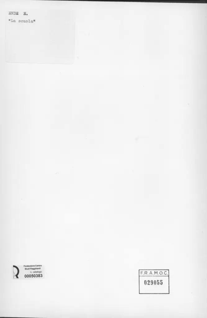 Anonimo , Ende, Edgar - sec. XX - La scuola , retro