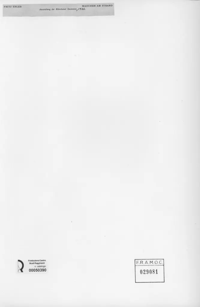 Anonimo , Erler, Fritz - sec. XX - M&auml;dchen am strand , retro