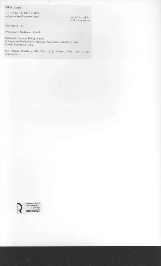 Anonimo , Ernst, Max - sec. XX - Le prince consort , retro