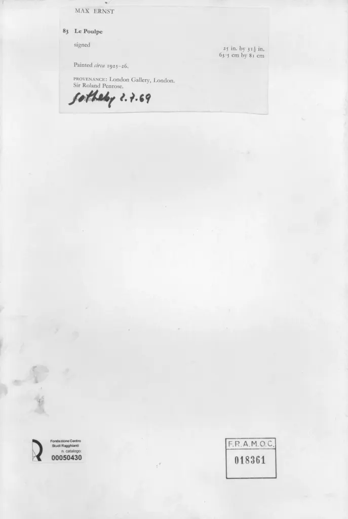 Anonimo , Ernst, Max - sec. XX - Le poulpe , retro