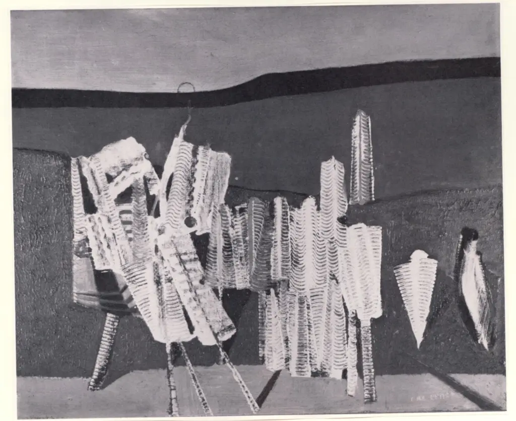 Anonimo , Ernst, Max - sec. XX - Fleurs et Oiseaux dans un paysage