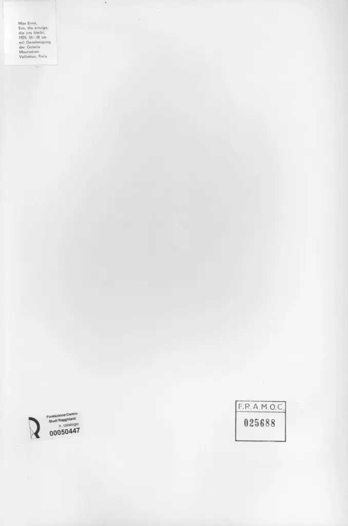 Anonimo , Ernst, Max - sec. XX - Eva, die einzige, die uns bleibt , retro