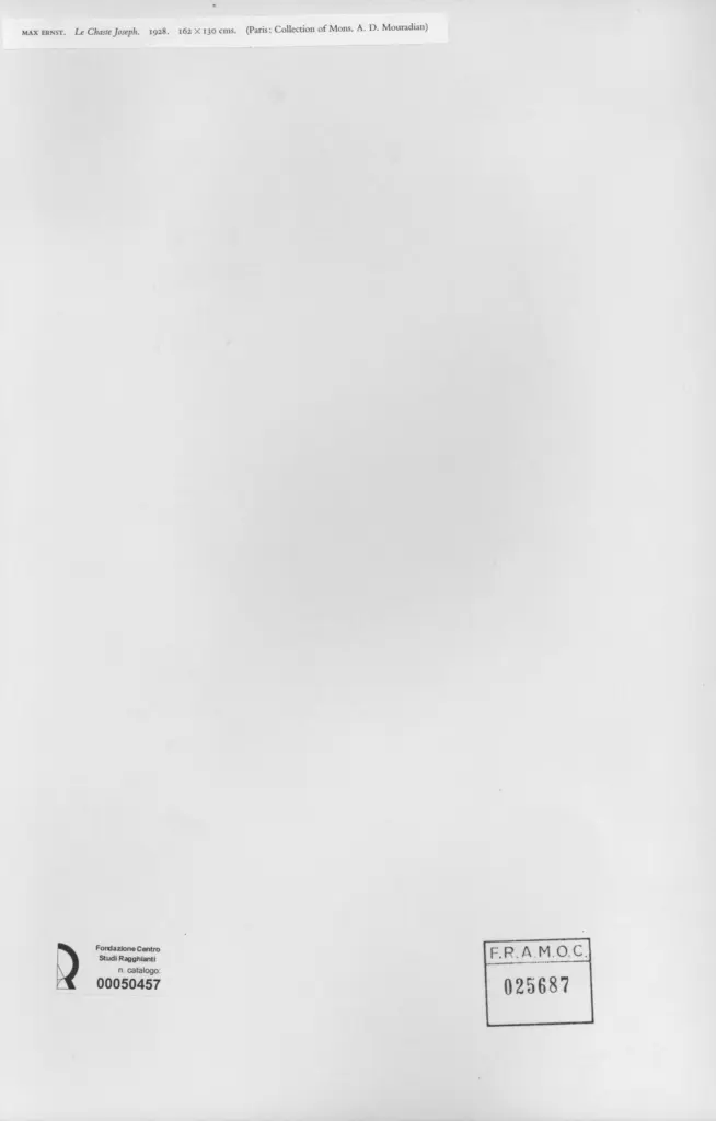 Anonimo , Ernst, Max - sec. XX - Le chaste Joseph , retro