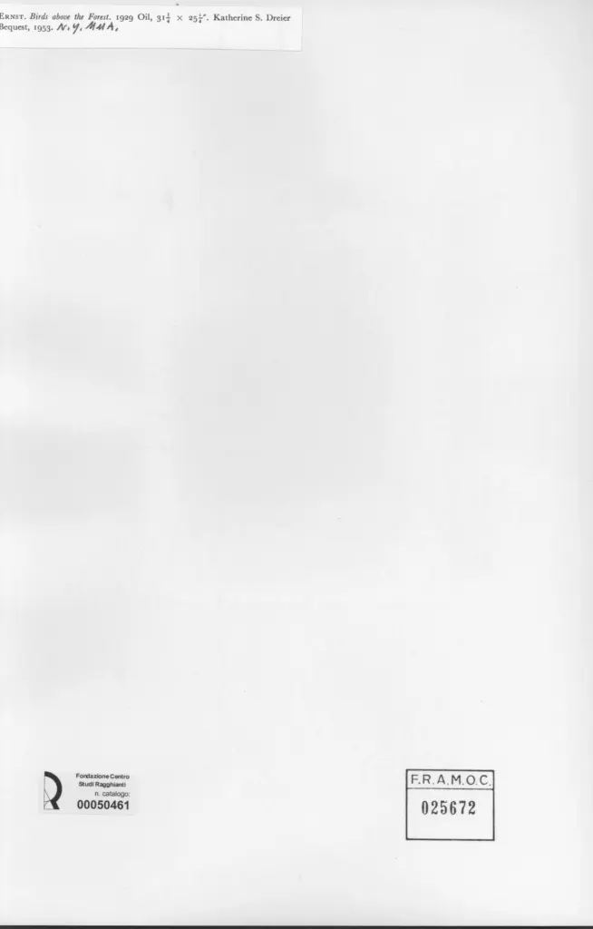 Anonimo , Ernst, Max - sec. XX - Birds above the forest , retro