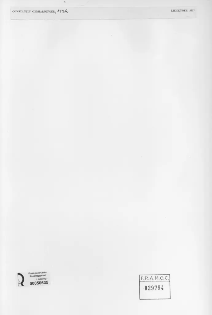 Anonimo , Gerhardinger, Constantin sec. XX , retro