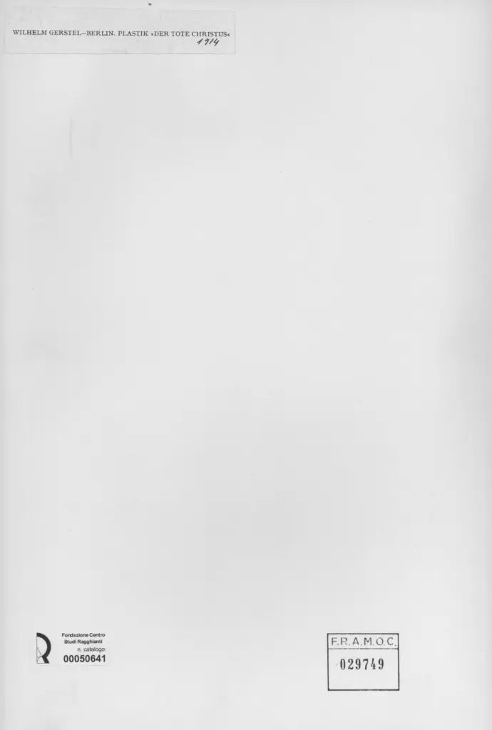 Anonimo , Gerstel, Whilem sec. XX , retro