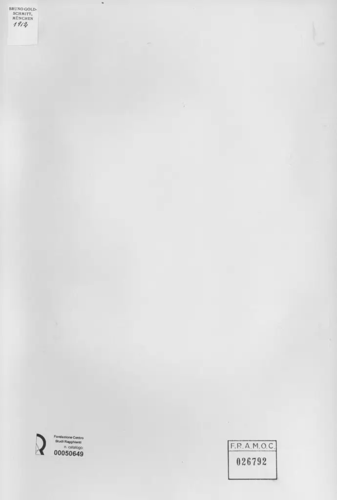 Anonimo , Goldschmitt, Bruno sec. XX , retro
