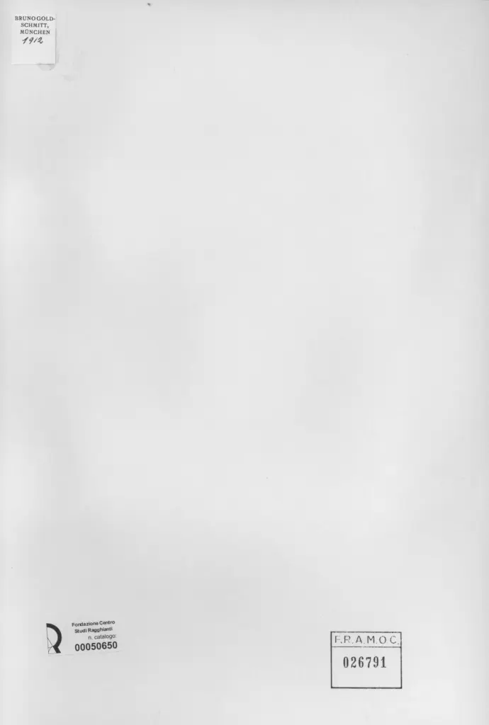 Anonimo , Goldschmitt, Bruno sec. XX , retro