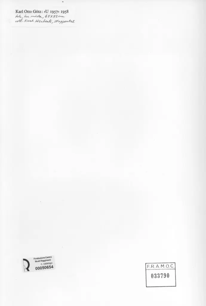 Anonimo , Gotz, Karl Otto; sec. XX , retro