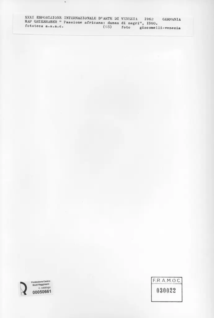 Giacomelli , Grieshaber, Hap; sec. XX , retro