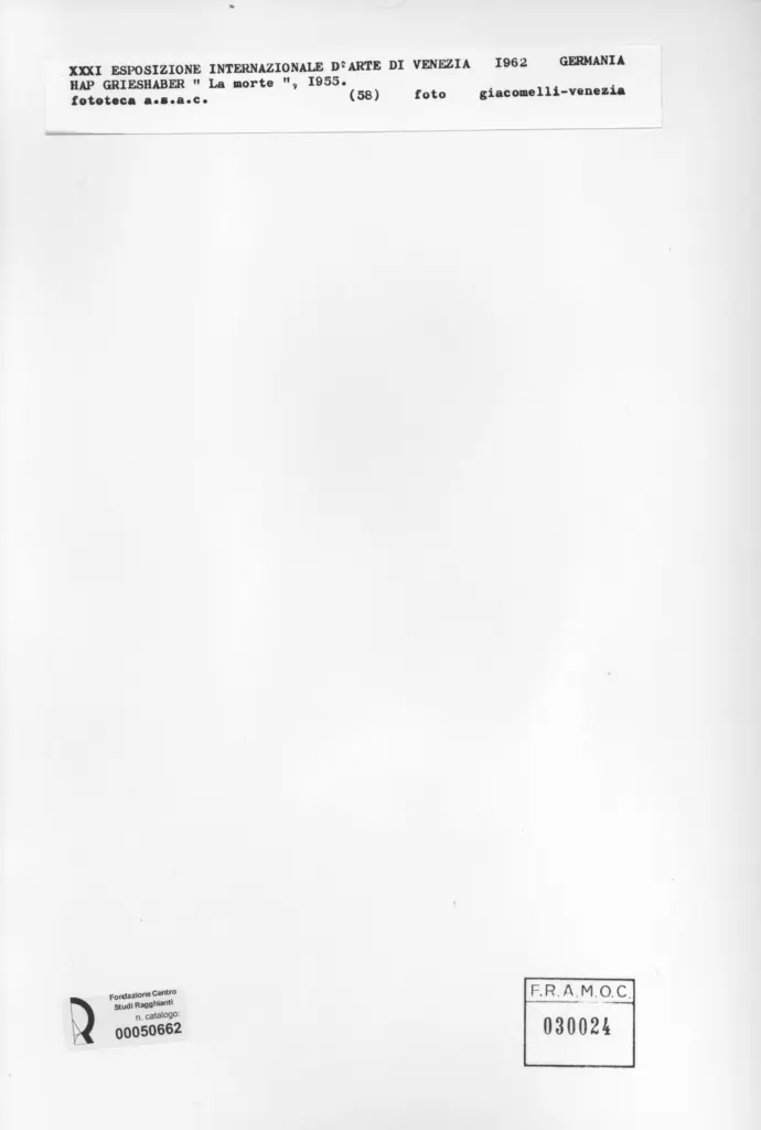 Giacomelli , Grieshaber, Hap; sec. XX , retro