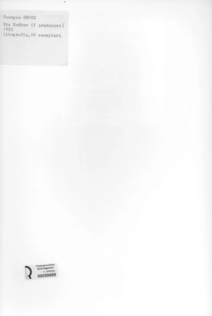 Anonimo , Grosz, George sec. XX , retro