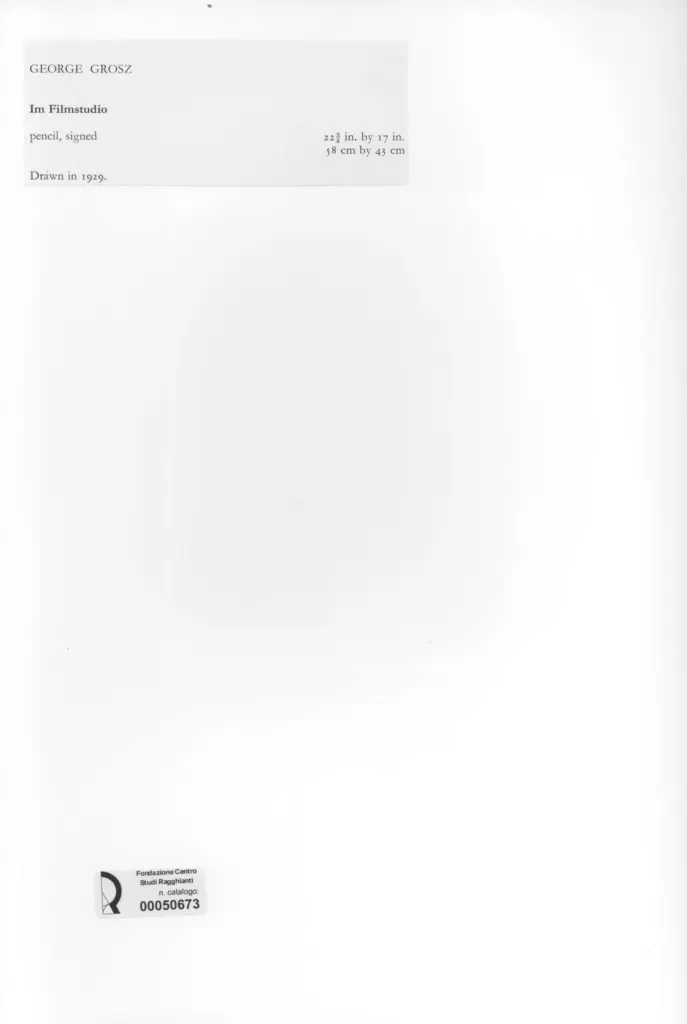 Anonimo , Grosz, George sec. XX , retro