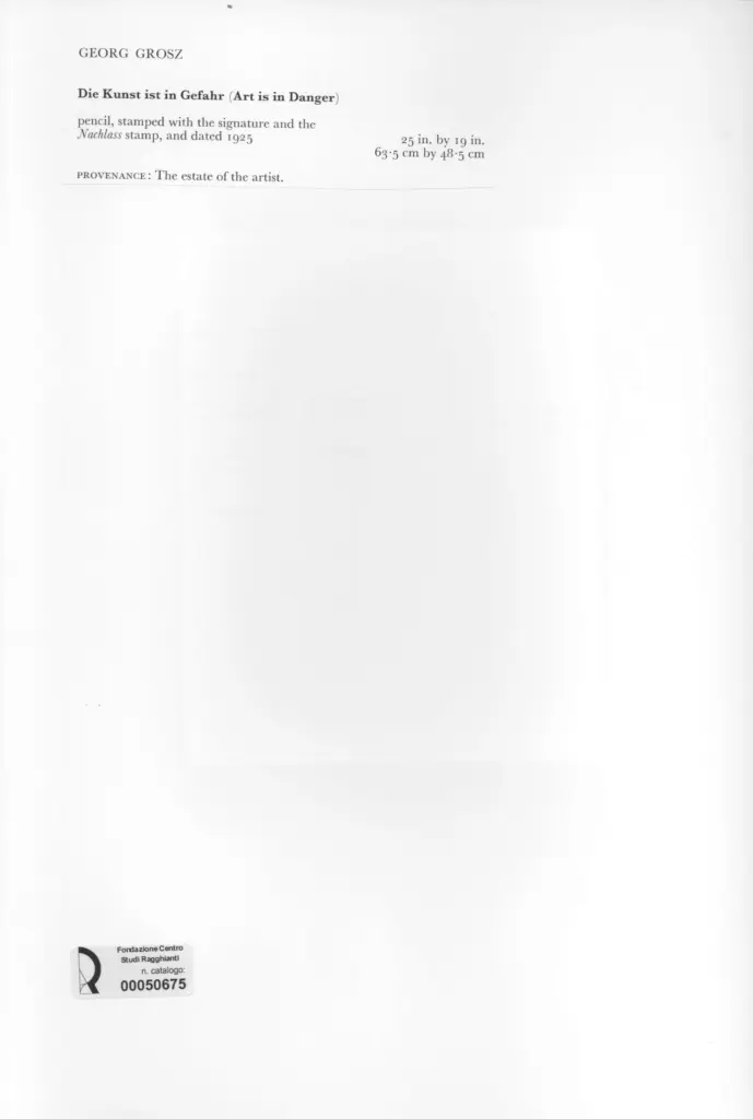 Anonimo , Grosz, George sec. XX , retro