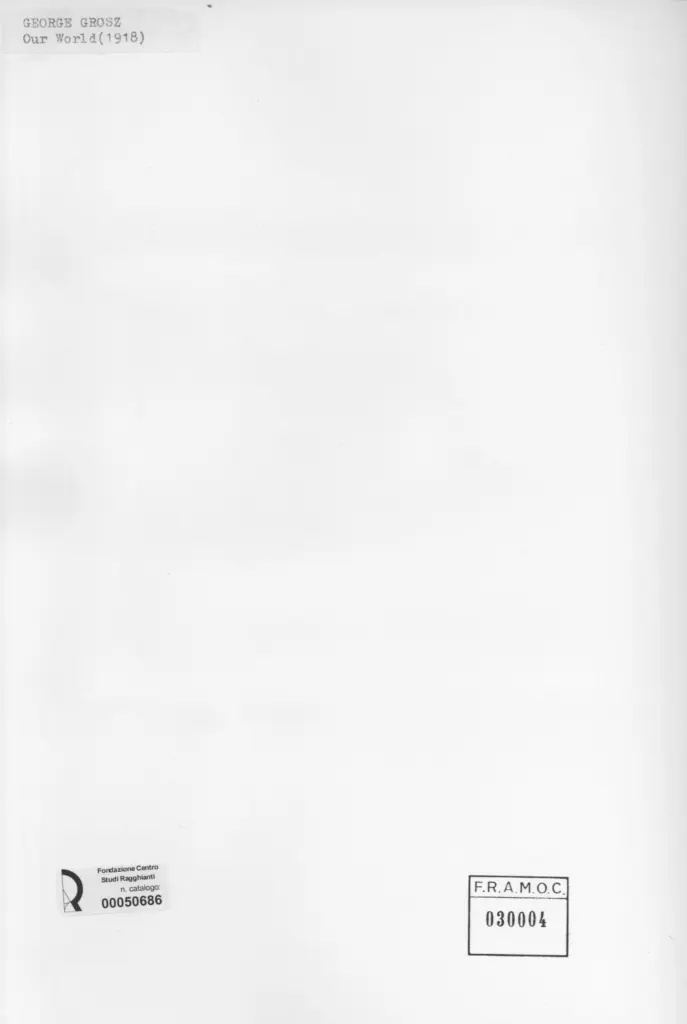 Anonimo , Grosz, George sec. XX , retro