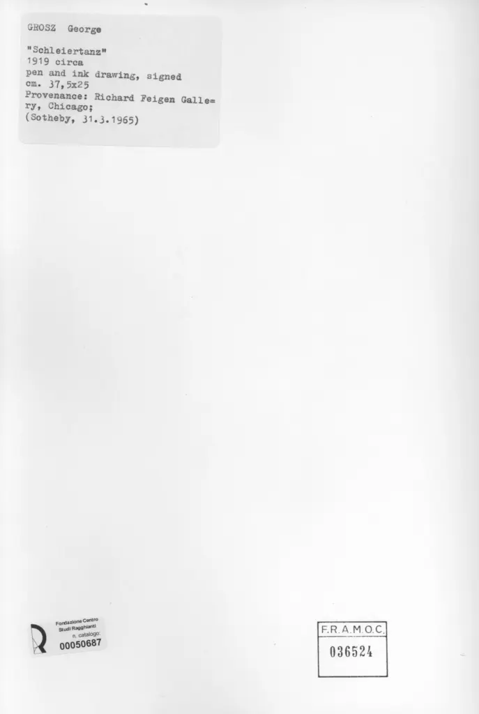 Anonimo , Grosz, George; sec. XX , retro