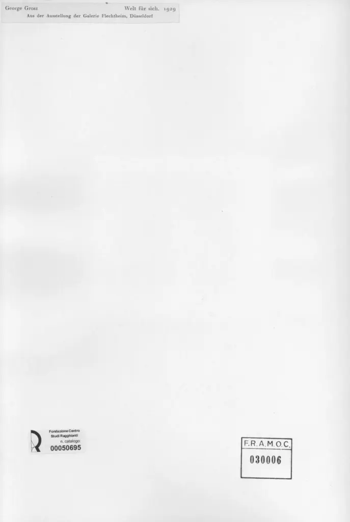 Anonimo , Grosz, George; sec XX , retro