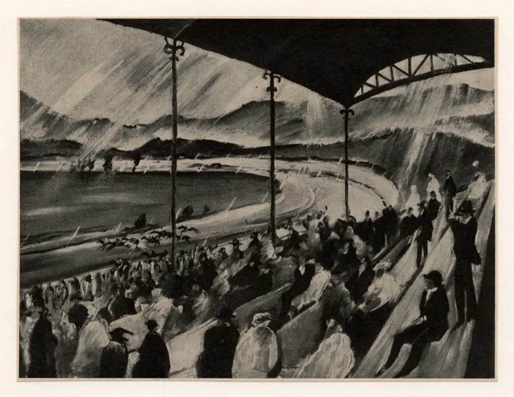 Heckendorf, Franz , - ippodromo con corsa di cavalli